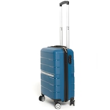 Gbag Küçük Kabinboy Pp Kırılmaz Silikon Valiz Bavul Parlment Mavi