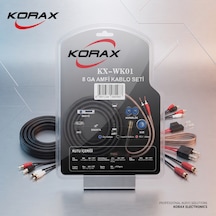 Korax Kx-wk01 8 Ga Oto Amfi Kablo Seti Amplifikatör Bağlantı Kiti 80a Sigortalı