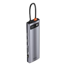 Baseus Metal Gleam Series 100W 11 In1 Type-C Hub Adaptör Çoklayı-Gri
