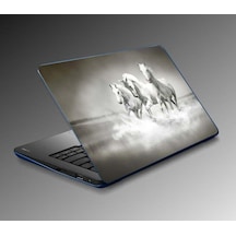 Laptop Sticker Notebook Pc Kaplama Etiketi Beyaz Atlar