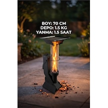 Pratik Mini Kamp Ve Balkon Pelet Sobası 70 Cm - Taşınabilir Dış Mekan Açık Hava Isıtıcısı - 936194571