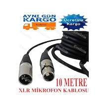 Xlr Mikrofon Kablosu 5034P 10 Metre 3 Pin Ses Microfon Mic Dişi E