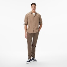 Nautica Erkek Kahverengi Jogger Fit Pantolon Düz P57212t Kahverengi