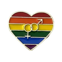 Lgbt Kalp Hediyelik Rozet Çok Renkli