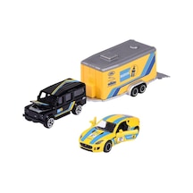 Majorette Race Trailer Land Rover Defender110 + Jaguar F-type
