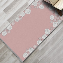 Evaşk Namazlık Dokuma Halı Kaymaz Muslumana Seccade 80 x 130 PEMBE EVAŞK412B80