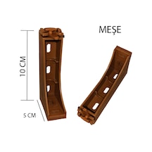 Perdemix Dekoratif Ray Montaj Aparatı Uzun Ayak 10 CM 4 Adet Meşe