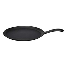 Lava Döküm Krep / Pizza / Pancake Tavası, Yuvarlak, Metal Saplı, 26cm, Siyah