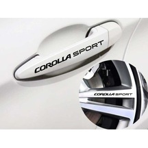 Toyota Corolla İçin - Uyumlu Aksesuar Sport Kapı Kolu Ve Jant - Sticker 8 Adet