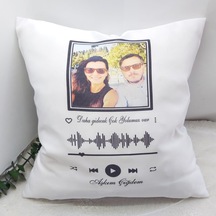 Sevgililer Günü Spotify Fotoğraflı ve Yazılı Yastık