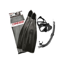 Cressi Pro Star Palet Maske Şnorkel Seti Black-no:45-46 Siyah