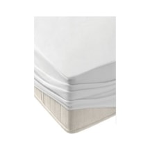 Bebesi Çift Kişilik Fitted Alez 160x200+30 Cm Sıvı Geçirmez Micro Kumaş Beyaz