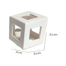 Karides Seramik Küp Beyaz Kalın 2x2 Cm