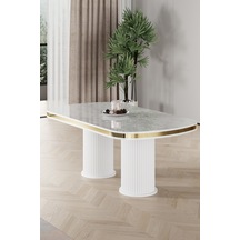 Beyaz Mermer - Gold Pvc