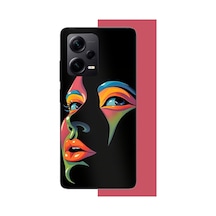 Redmi Note 12 Pro Plus Uyumlu Renkli Yüzler Baskılı Silikon Kılıf