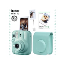 Instax Mini 13 Fotoğraf Makinesi Deri Çanta Kıskaç + 10'lu Film Hediye Seti