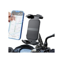 Kilit Sistemli Motosiklet Telefon Tutucu - Yatay Ve Dikey Kullanım