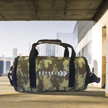 My Geppeto Bag Unisex Fitness Silindir Spor Çantası Kamuflaj