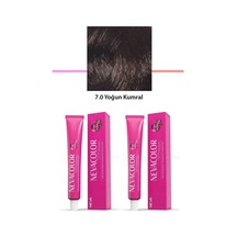 Hubrendy Tedarik 2 Li Set Premium 7.0 Yoğun Kumral - Kalıcı Krem Saç Boyası 2 X 50 G Tüp