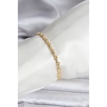 14k Gold Renk Kaplama Zincir Model Kadın Cm Bileklik - Tj-bb8132 Gümüş