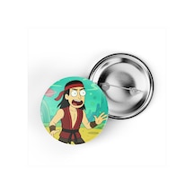 Liu Kang - 44 Mm İğneli Çanta Rozeti - 5 Adet Diğer