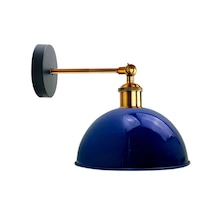 Riolight Vintage,retro,rustik Lacivert 1xe27 Eskitme Duylu Masallı Tekli Duvar Aplik Şapka Çap:23cm Rio Light