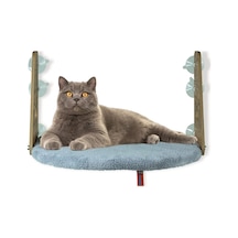 Ayrex Cam Yatağı Vantuzlu Kedi Cam Yatağı Pugalo Vantuzlu Yatak Gri