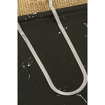 Yassı İtalyan Zincir Kolye 45 Cm