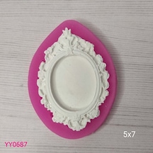 Yy0687 Motifli Elips Çerçeve Silikon Kalıp