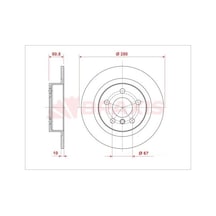 Braxis Ae0959 Arka Fren Diski Bmw F45 F46 F48 F38 34216864141