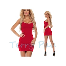 Terry Pau Tp100865 Kırmızı Askılı Elbise (463597732)