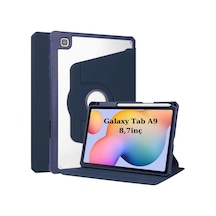 Samsung Galaxy Tab Uyumlu A9 8.7inç X110 X113 X115 X117 Kılıf Termik Kalem Bölmeli Dönebilen Standlı Kılıf
