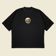 Startmore Lucky9leopar Boxy Fit Oversize Unisex Tshirt Baskılı Tişört Siyah