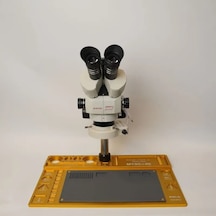 Myscope Td-7s Kamera Yuvalı Profesyonel Trioküler Beyaz Kafa Tamir Mikroskobu Geniş Gold Çalışma Tablası My-7s