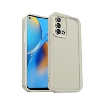 Oppo A74 4g Uyumlu Kılıf Viera Silikon - Krem