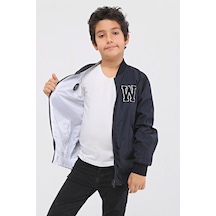 Benitto Kids Benittokids Çift Taraflı Erkek Çocuk Yağmurluk 51268L Lacivert-Beyaz