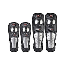 Sones Pro-Bikerker Rh-1010 Motosiklet Sıcak Tutma Anti-Düşme Paslanmaz Çelik Koruyucu Dişli Dizlik + Dirseklik