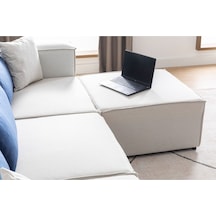 Swipe 4 Modül Pofidik Modüler Kanepe L Köşe Koltuk Takımı Kırık Beyaz