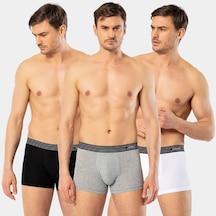 Cacharel Erkek 3'lü Boxer 1320/beyaz-siyah-gri Çok Renkli
