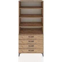 Hyperion Dolap 4 Raflı 4 Çekmeceli 88x44x195 Çam-çam Çam