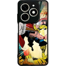 Tecno Spark 20c Thor Tasarımlı Glossy Telefon Kılıfı Siyah