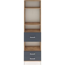 Arges Dolap 4 Raflı 3 Çekmeceli 60x30x221 Çam-antrasit Atlas Çam