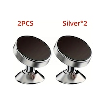 Oldfriend 2 Adet Gümüş Rengi Evrensel Manyetik Araç Tutucu 360 Derece Dönebilir Hava Çıkışlı Telefon Tutucu