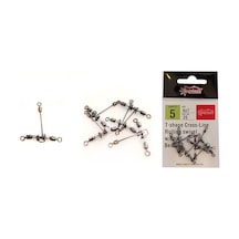 Captain 5126 Üçlü Uzun T Fırdöndü 5 Adet Black Nikel 6x7