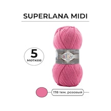Alıze Süperlana Midi İplik - 5 Adet - Fuşya Renk 178 179516928