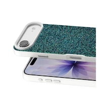 Onegif Apple iPhone Uyumlu  17 Air Uyumlu Bright Simli Kapak - Koyu Yeşil
