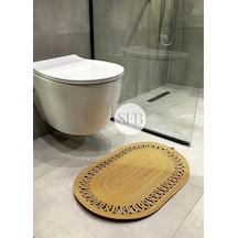 Buççin Online Mağaza Klozet Önü Paspası 40x60cm, Banyo Paspası, Küçük Paspas, Klozet Paspas, Paspas, Bohem Paspas Jüt Ort Çok Renkli