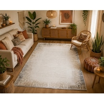 Hoom Rugs Sembol 2905 Gri Bej Akrilik Dayanıklı Makine Halısı Gri Bej Krem