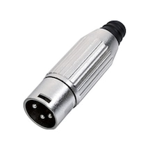 Estello Ea-1008 Gümüş 3 Pin Erkek Xlr Konnektör