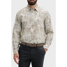 Armani Exchange Desenli Oversize Uzun Kollu Gömlek Erkek Gömlek Xm002290 Af22716 F1146 Krem